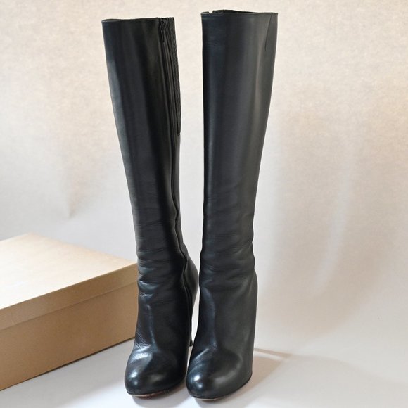 simple black leather boots